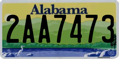 AL license plate 2AA7473