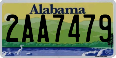AL license plate 2AA7479
