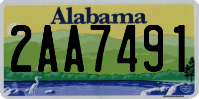 AL license plate 2AA7491