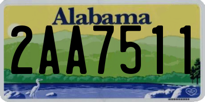 AL license plate 2AA7511