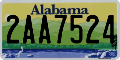 AL license plate 2AA7524