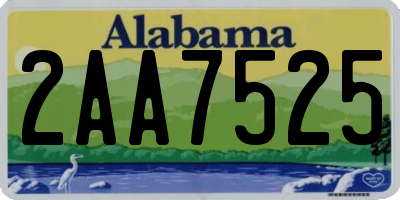 AL license plate 2AA7525