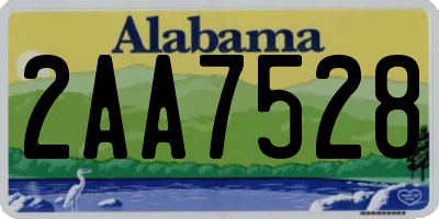 AL license plate 2AA7528