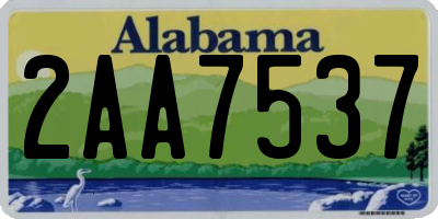 AL license plate 2AA7537