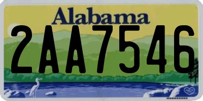 AL license plate 2AA7546