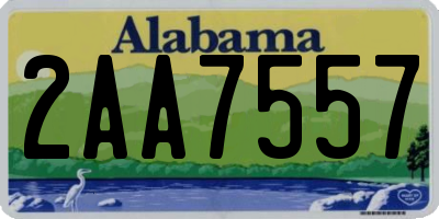 AL license plate 2AA7557