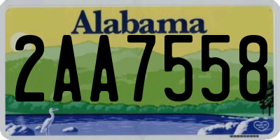 AL license plate 2AA7558