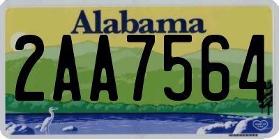 AL license plate 2AA7564