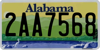 AL license plate 2AA7568