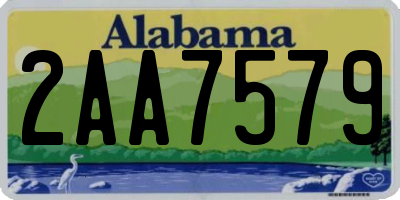 AL license plate 2AA7579