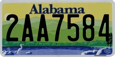 AL license plate 2AA7584