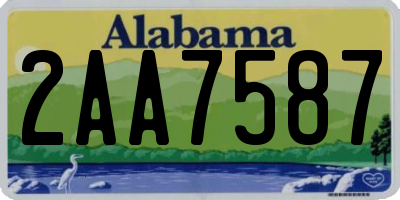 AL license plate 2AA7587