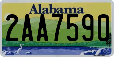 AL license plate 2AA7590