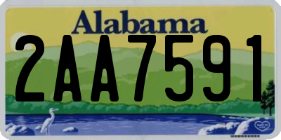AL license plate 2AA7591