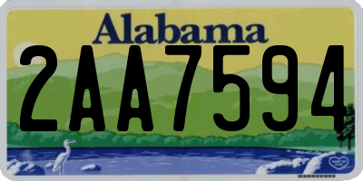 AL license plate 2AA7594