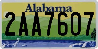 AL license plate 2AA7607
