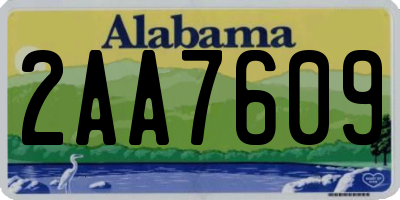 AL license plate 2AA7609