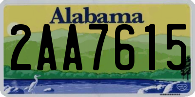 AL license plate 2AA7615