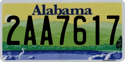 AL license plate 2AA7617