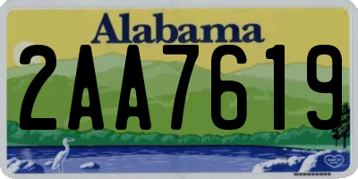 AL license plate 2AA7619