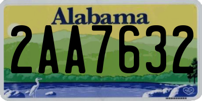 AL license plate 2AA7632