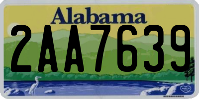 AL license plate 2AA7639
