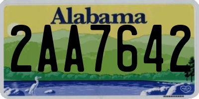 AL license plate 2AA7642