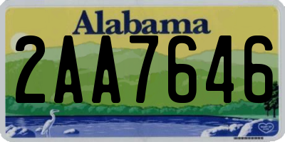 AL license plate 2AA7646