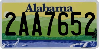 AL license plate 2AA7652