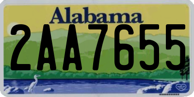 AL license plate 2AA7655