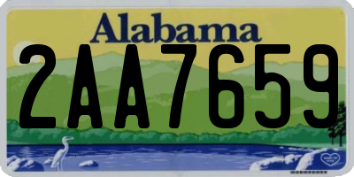 AL license plate 2AA7659