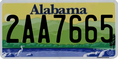AL license plate 2AA7665