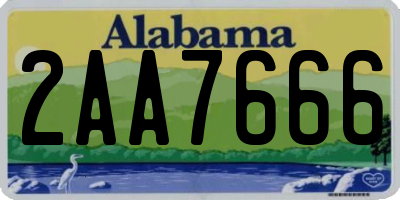 AL license plate 2AA7666