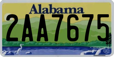 AL license plate 2AA7675