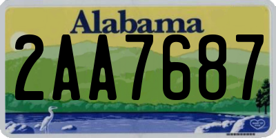 AL license plate 2AA7687