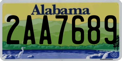 AL license plate 2AA7689