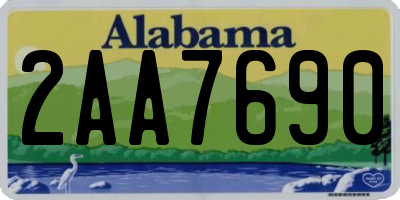 AL license plate 2AA7690