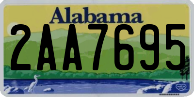AL license plate 2AA7695