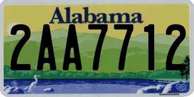 AL license plate 2AA7712