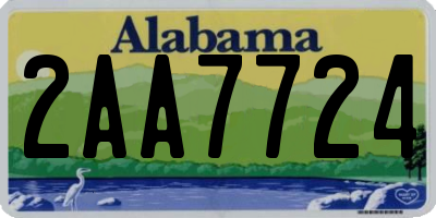 AL license plate 2AA7724