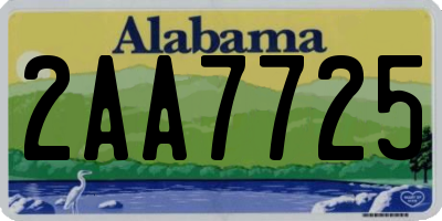 AL license plate 2AA7725