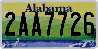AL license plate 2AA7726