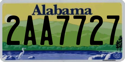 AL license plate 2AA7727