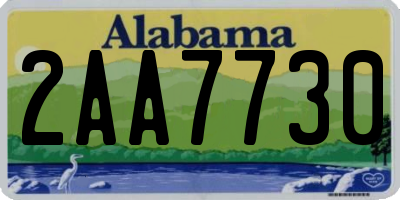 AL license plate 2AA7730