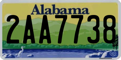 AL license plate 2AA7738