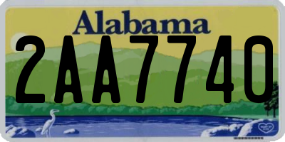 AL license plate 2AA7740