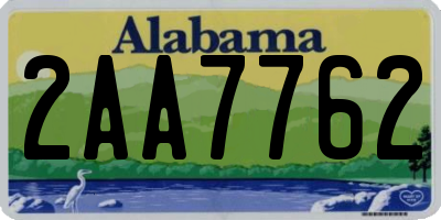 AL license plate 2AA7762