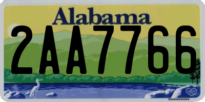 AL license plate 2AA7766