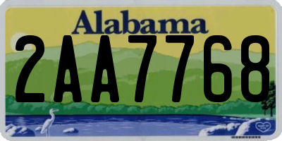 AL license plate 2AA7768