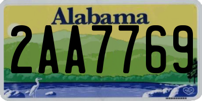 AL license plate 2AA7769